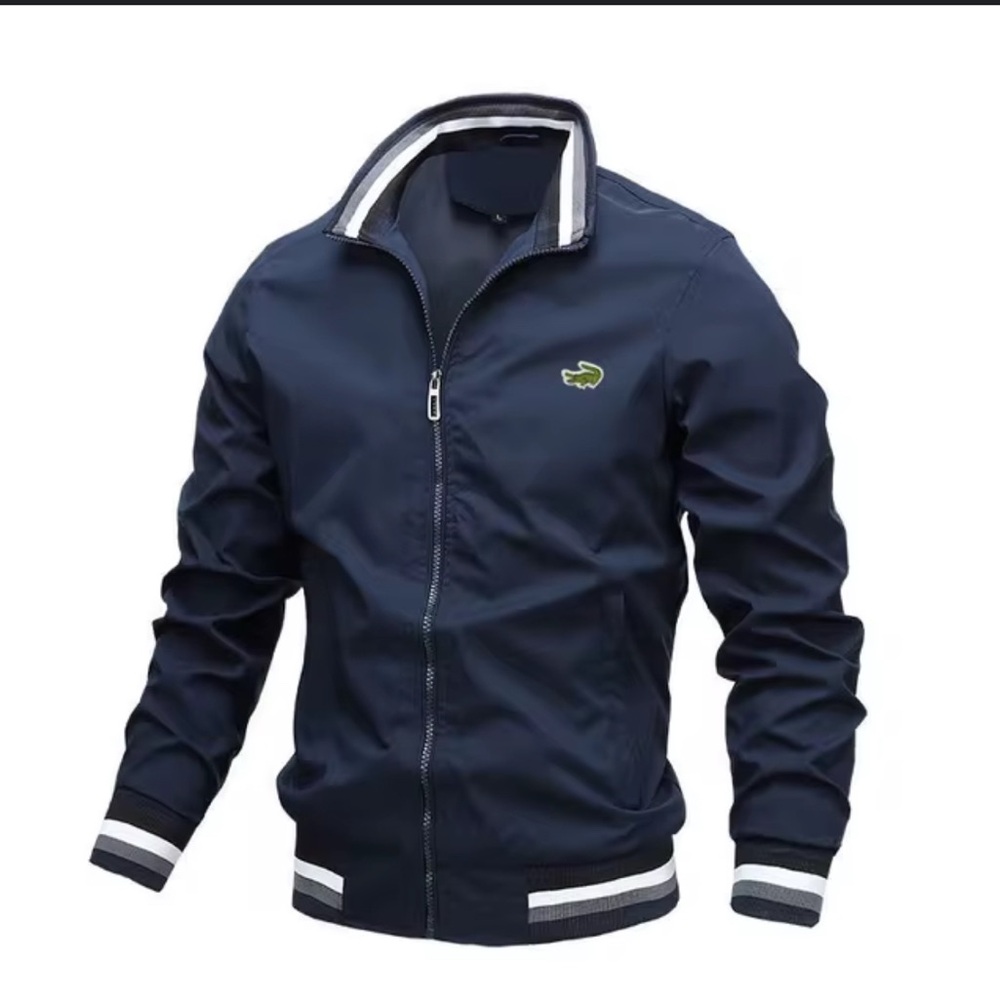 NWOT Embroidery CARTELO Men's Navy Blue Business Fashion Bomber Jacket Size M
